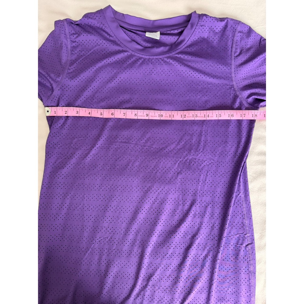 Zyia Active Purple Perforated Long Sleeve Training Top Women Large L Crew Neck - Picture 7 of 8